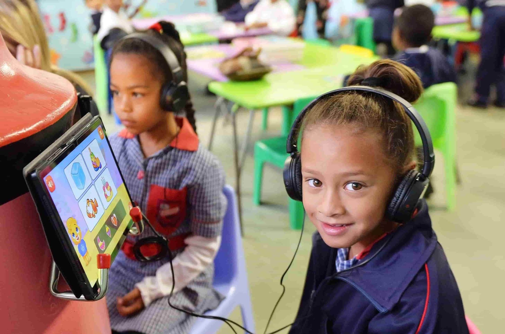 girl learning to read